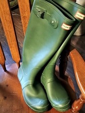 Botas de chuva Hunter botas de equitação originais verdes altas femininas 8 comprar usado  Enviando para Brazil
