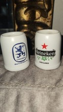 Caneca/pedra de cerveja cerâmica vintage Heineken Holland e Lowenbrau conjunto de 2, usado comprar usado  Enviando para Brazil