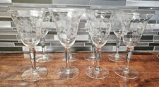 Vintage set etched for sale  Warsaw