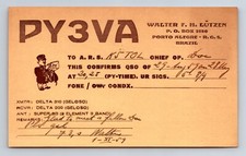 Usado, Cartão postal antigo radioamador QSL QSO PY3VA Porto Alegre, Brasil comprar usado  Enviando para Brazil