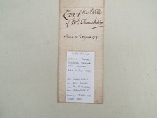 Antique document copy for sale  BUCKINGHAM