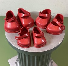 Lote de 3 sapatos de boneca vermelhos Pr Fairyland & Cinderella, Mary Jane's Vintage comprar usado  Enviando para Brazil