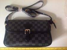 DESIGNER ELEGANTE Tabuleiro de Xadrez PRETO CINZA Posh BOLSA DE OMBRO BOLSA DE MÃO comprar usado DESIGNER ELEGANTE Tabuleiro de Xadrez PRETO CINZA Posh BOLSA DE OMBRO BOLSA DE MÃO comprar usado  Enviando para Brazil