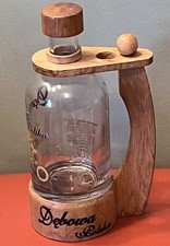 Debowa Polska Wódka Pusta butelka 750 ml z drewnianym uchwytem, korkiem, uchwytem wylewki na sprzedaż  Wysyłka do Poland