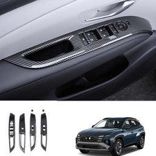Para 2025 2026 Hyundai Tucson fibra de carbono ABS painel de vidro apoio de braço tampa acabamento Z comprar usado  Enviando para Brazil