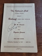 Programa Rubinoff & Violin Optimist Club Mesa Arizona 1949 comprar usado  Enviando para Brazil