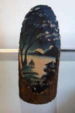 Pintura antiga de galho de madeira de pinho lembrança 1939 Moonlight Lake Ozark 4,5" comprar usado  Enviando para Brazil