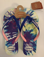 Sandália Havaianas Chinelos de Praia Verde Maçã Multicolorida Tamanho 11/12 comprar usado  Enviando para Brazil