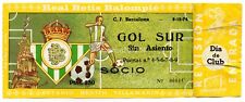 ENTRADA FUTBOL REAL BETIS BALOMPIE - FC BARCELONA 1974 GOL SUR Nº06044 comprar usado  Enviando para Brazil