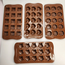 Lote de moldes de silicone chocolate doce coração flor estrelas comprar usado  Enviando para Brazil