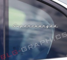 Usado, Adesivo de vinil supercharged decalque (2) carro corrida impulso para-choque janela para-choque BB comprar usado  Enviando para Brazil