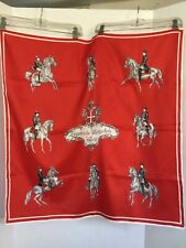 Lenço de pescoço vintage Striebrig escola de equitação espanhola estampa vermelho 34", usado comprar usado  Enviando para Brazil