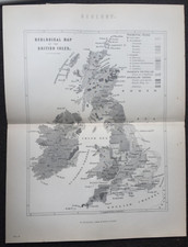 Antique print geological for sale  TORRINGTON