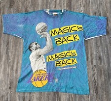 Camiseta Vintage Anos 90 NBA Los Angeles Lakers Magic Johnson Ponto Único AOP GG  comprar usado  Enviando para Brazil