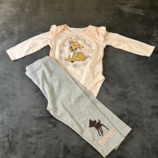 Conjunto de roupa Disney bebê bambi macacão e leggings rosa cinza bebê meninas 12M novo sem etiquetas, usado comprar usado  Enviando para Brazil