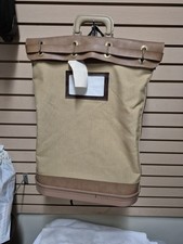 Bolsa de transporte de dinheiro vintage cofre bancário alças de couro real com alça  comprar usado  Enviando para Brazil