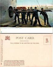 Cartão postal Nahant com broca de arma da Marinha dos EUA no monitor antigo comprar usado  Enviando para Brazil