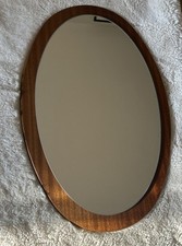 Oval teak mirror for sale  THETFORD