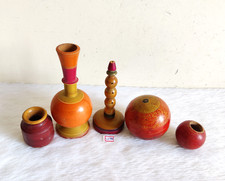 Adereços decorativos infantis vintage feitos à mão exclusivos brinquedos de madeira multicoloridos 5 peças WD928 comprar usado  Enviando para Brazil