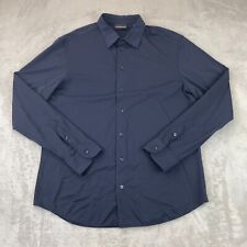 Camisa masculina Armani Exchange XL preta geométrica elástica slim fit manga longa AX comprar usado  Enviando para Brazil