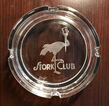 Cenicero de vidrio Stork Club de colección - legendario club nocturno de Nueva York segunda mano  Embacar hacia Mexico