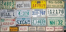 Usado, Belo lote de 12 placas de licença de motocicleta/reboque, etiquetas e mais 7 placas de identificação comprar usado  Enviando para Brazil