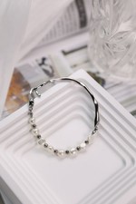 Pulseira de meia pérola de metal comprar usado  Enviando para Brazil