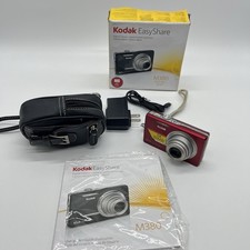 Câmera Digital Compacta Kodak EasyShare M380 10.2MP Vermelha Com Carregador, Estojo, Caixa comprar usado  Enviando para Brazil