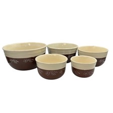 Conjunto de 5 tigelas de mistura vintage Oxford Potter padrão flor de neve aninhamento de cozinha comprar usado  Enviando para Brazil