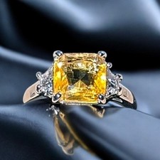 Canary yellow asscher for sale  Salem