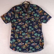 Camisa elástica masculina GAP aventura tropical viagem por estrada férias botão para baixo tamanho M, usado comprar usado  Enviando para Brazil