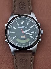 Timex Expedition relógio masculino mostrador verde couro marrom quartzo indiglo Ana Digi comprar usado Timex Expedition relógio masculino mostrador verde couro marrom quartzo indiglo Ana Digi comprar usado  Enviando para Brazil