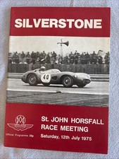 Programa de corrida 12 de julho de 1975 Silverstone St John Horsfall AMOC Aston Martin A5, usado comprar usado  Enviando para Brazil