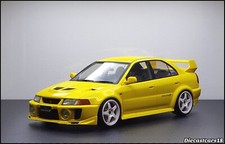 Aros personalizados amarelos asfalto Mitsubishi Lancer Evolution V GSR em escala 1/18 comprar usado  Enviando para Brazil