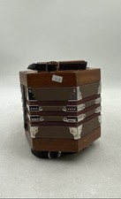 Acordeão Hohner marrom madeira 20 teclas instrumento musical concertina botão comprar usado  Enviando para Brazil