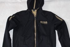 JAQUETA COM CAPUZ HUGO BOSS FLÁCIDA ZÍPER COMPLETO OURO PRETO TAMANHO MÉDIO M MASCULINA G75, usado comprar usado  Enviando para Brazil