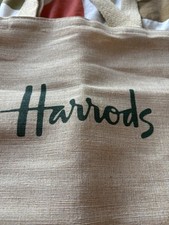 Harrods jute tote for sale  DOVER