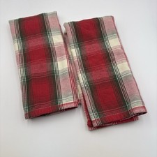 Ralph Lauren Natal Tartan Xadrez Toalhas de Cozinha Verde Vermelho Branco Conjunto de 2 comprar usado  Enviando para Brazil