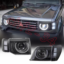 Conjunto de farol dianteiro 1991-2000 par LED DRL para Mitsubishi Pajero V32  comprar usado  Enviando para Brazil