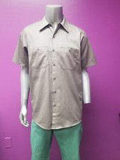 CAMISAS 100% ALGODÃO MANGA CURTA GRANITO CINZA MÉDIO, G, GG, 5X BOTÃO UNIFORME DE TRABALHO comprar usado  Enviando para Brazil