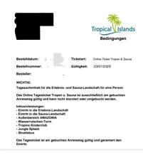 Tropical island ticket gebraucht kaufen  Lauenau