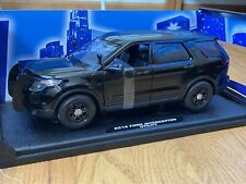 Slicktop preto Ford Explorer Police 2015 fundido Motormax em escala 1/18 comprar usado  Enviando para Brazil