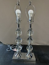 Usado, Par de MCM Lg Lucite/Acrílico Empilhado 3 Bolas Quadrado Base Cromada comprar usado  Enviando para Brazil