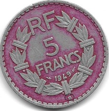 Franken 1949 münzzeichen gebraucht kaufen  Hemau