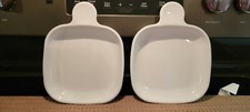 Corning Ware P-185-B Square 2 Grab It Snack Sandwich Plates Tab Handle lote conjunto comprar usado  Enviando para Brazil
