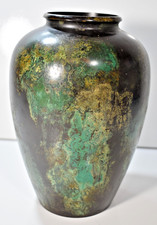 Metal vase verdigris for sale  Mustang