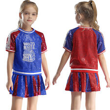 Usado, Uniforme infantil menina roupas brilhantes fantasia carnaval líder de torcida conjunto de roupas equipe comprar usado  Enviando para Brazil