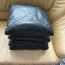 Leder kissen schwarz gebraucht kaufen  Hallbergmoos
