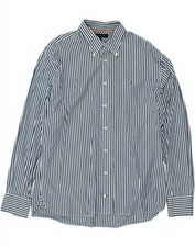Usado, Camisa masculina Tommy Hilfiger XL azul marinho listra de giz algodão CL12 comprar usado  Enviando para Brazil