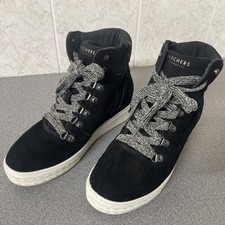 Sketchers black suede for sale  CLEETHORPES